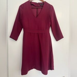 Banana Republic Burgundy Long Sleeve Dress